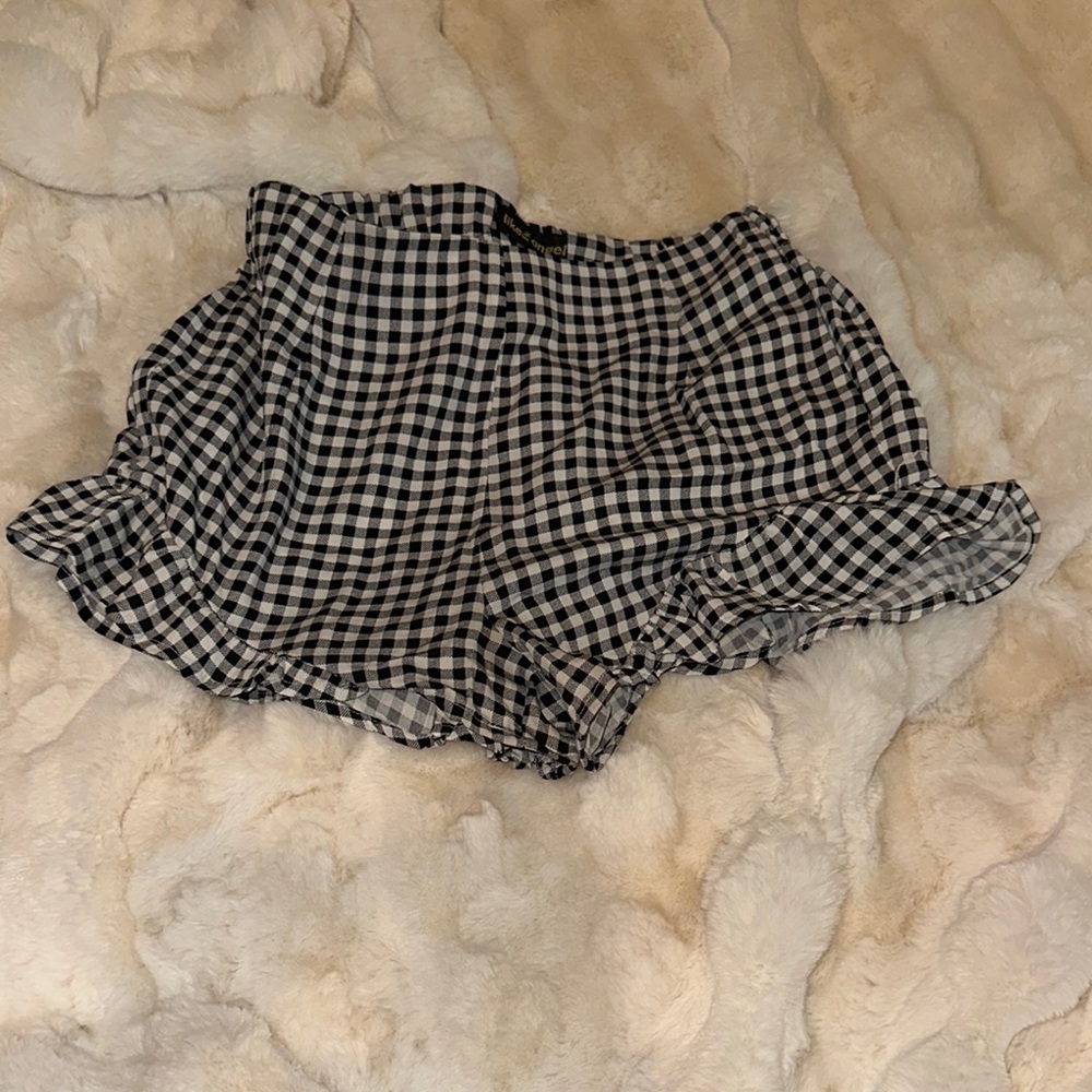 Black and White Gingham Shorts